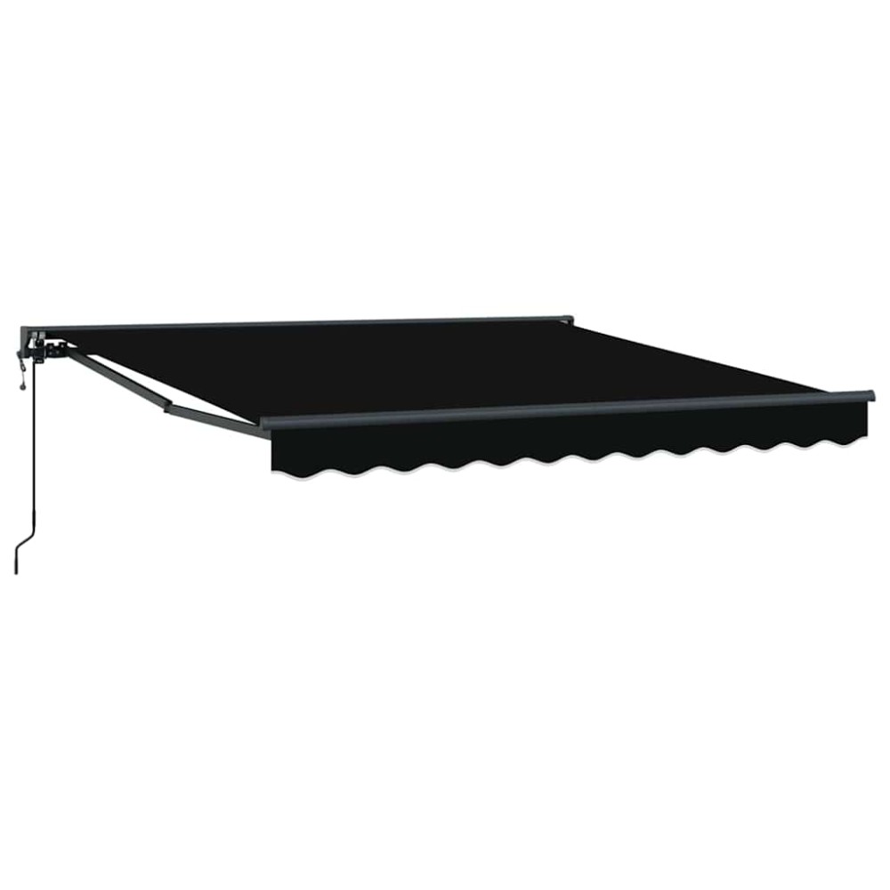 vidaXL Cortina Retractabilă Negru 350 x 250 cm Poliester și metal