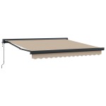 vidaXL Marka Retractabilă Automată Bej 350x250 cm