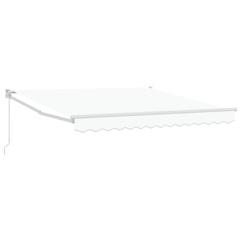 Marchiză Retractabilă Manuală vidaXL Alb 350x250 cm