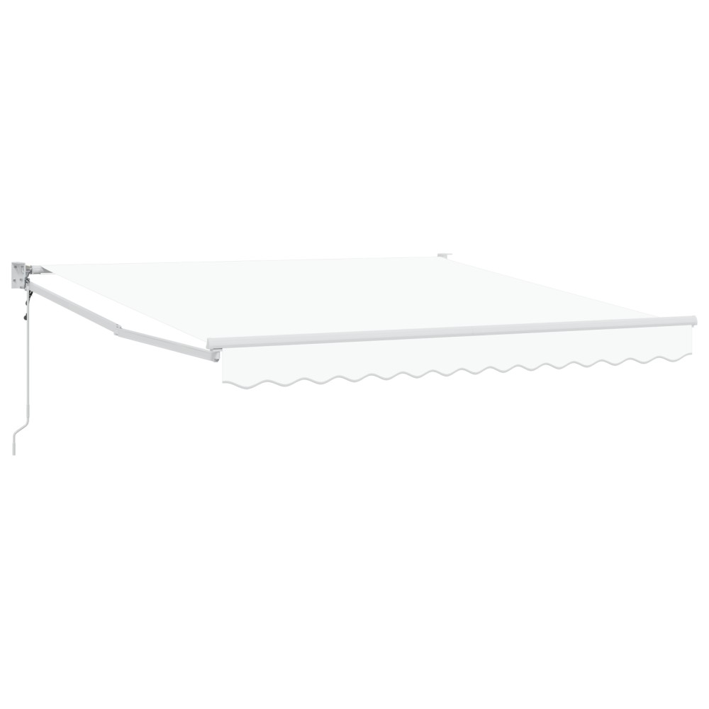 Marchiză retractabilă automată vidaXL Alb 350x250 cm