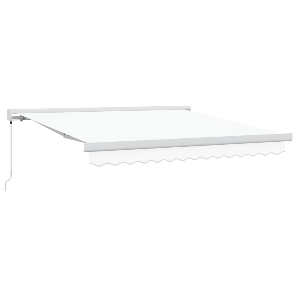 vidaXL Cortina Retractabilă Alb 350 x 250 cm Material textil, Metal