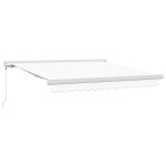 vidaXL Cortina Retractabilă Alb 350 x 250 cm Material textil, Metal