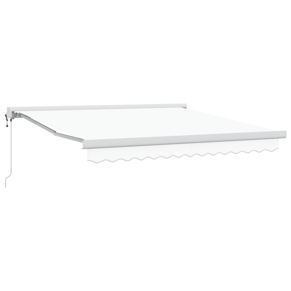 vidaXL Umbra Retractabilă Automatică Albă 350x250 cm