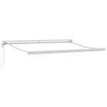 vidaXL Umbra Retractabilă Automatică Albă 350x250 cm