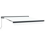 Marquiza manuală retractabilă vidaXL Alb 350x250 cm Marquiza manuală retractabilă vidaXL Alb 350x250 cm