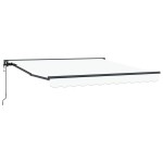 vidaXL Cortina Retractabilă Alb 350 x 250 cm Poliester și metal