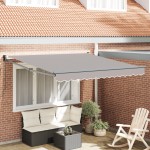 Marchiza Retractabilă Manuală vidaXL Gri 350x250 cm Marchiza Retractabilă Manuală vidaXL Gri 350x250 cm