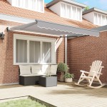 Marchiza Retractabilă Manuală vidaXL Gri 350x250 cm Marchiza Retractabilă Manuală vidaXL Gri 350x250 cm