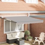 Marchiză Retractabilă Automată Gri vidaXL 350x250 cm