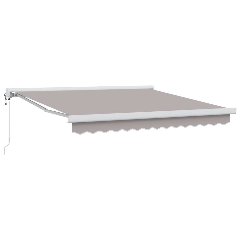 vidaXL Cortina Retractabilă Manual Gri deschis 350 x 250 cm