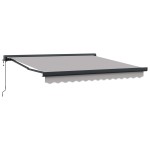 vidaXL Paravan retractabil Gri deschis 350x250 cm vidaXL Paravan retractabil Gri deschis 350x250 cm