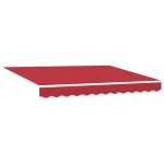 Marchiză manuală retractabilă roșie 350x250 cm Marchiză manuală retractabilă roșie 350x250 cm