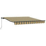vidaXL Copertină Manual Verde și galben 350 x 250 cm vidaXL Copertină Manual Verde și galben 350 x 250 cm