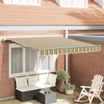 vidaXL Obor cu retractare automată, verde și galben, 350 x 250 cm vidaXL Obor cu retractare automată, verde și galben, 350 x 250 cm