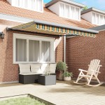 vidaXL Paravan Retractabil Automatic Verde și Galben 350 x 250 cm vidaXL Paravan Retractabil Automatic Verde și Galben 350 x 250 cm