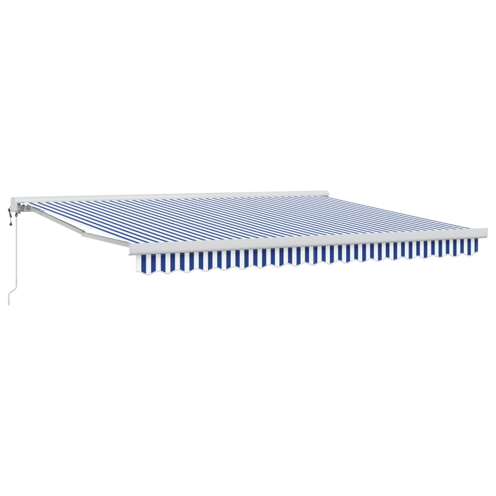 vidaXL Cortina Retractabilă Albastru și Alb 400 × 300 cm