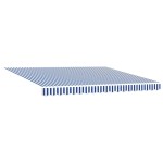 vidaXL Cortina Retractabilă Albastru și Alb 400 × 300 cm