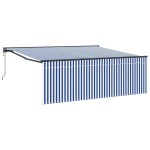 vidaXL Cortina Retractabilă Manual Albastru și antracit 400 × 300 cm vidaXL Cortina Retractabilă Manual Albastru și antracit 400 × 300 cm