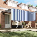 vidaXL Cortina Retractabilă Manual Albastru și antracit 400 × 300 cm vidaXL Cortina Retractabilă Manual Albastru și antracit 400 × 300 cm