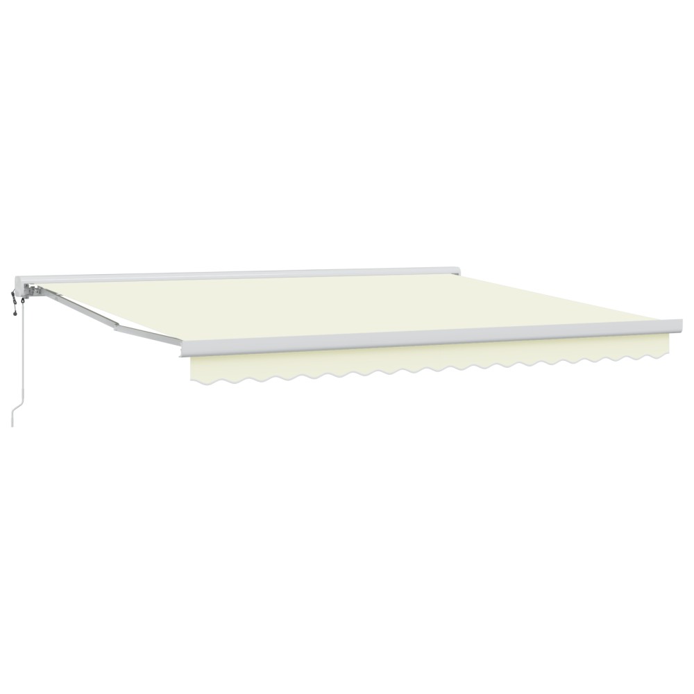 vidaXL Cortina Retractabilă Crem 400 × 300 cm Material textil, Metal