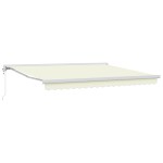 vidaXL Cortina Retractabilă Crem 400 × 300 cm Material textil, Metal