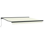 vidaXL Cortina Retractabilă Crem 400 × 300 cm Material textil, Metal vidaXL Cortina Retractabilă Crem 400 × 300 cm Material textil, Metal