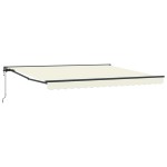 vidaXL Cortina Retractabilă Crem 400 × 300 cm Poliester și metal