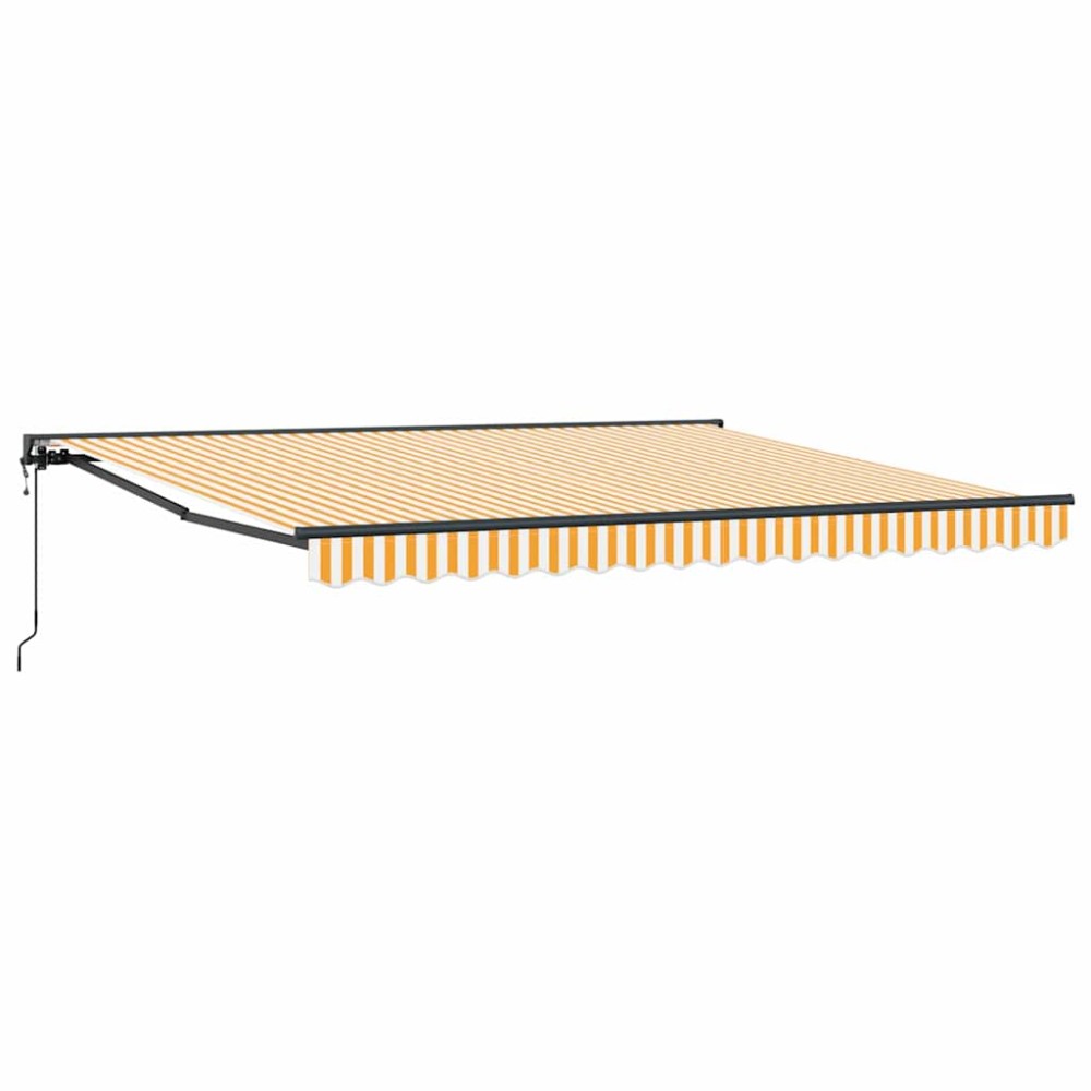 vidaXL Cortina Retractabilă Galben și alb 400x300 cm țesătură