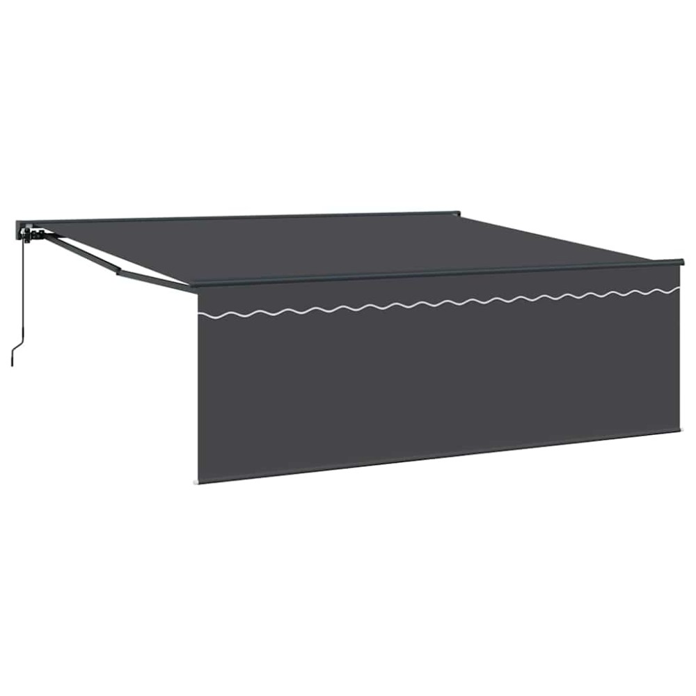 vidaXL Cortina Retractabilă Manual Antracit 400 × 300 cm țesătură