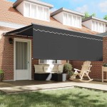 vidaXL Cortina Retractabilă Manual Antracit 400 × 300 cm țesătură vidaXL Cortina Retractabilă Manual Antracit 400 × 300 cm țesătură