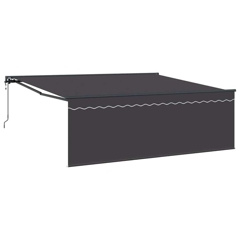 vidaXL Cortina Retractabilă Manual Antracit 400 × 300 cm țesătură
