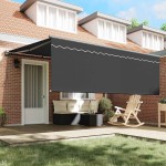 vidaXL Cortina Retractabilă Manual Antracit 400 × 300 cm țesătură vidaXL Cortina Retractabilă Manual Antracit 400 × 300 cm țesătură