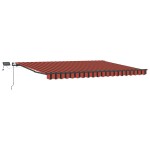 vidaXL Cortina Retractabilă portocaliu și maro 400 × 300 cm țesătură vidaXL Cortina Retractabilă portocaliu și maro 400 × 300 cm țesătură