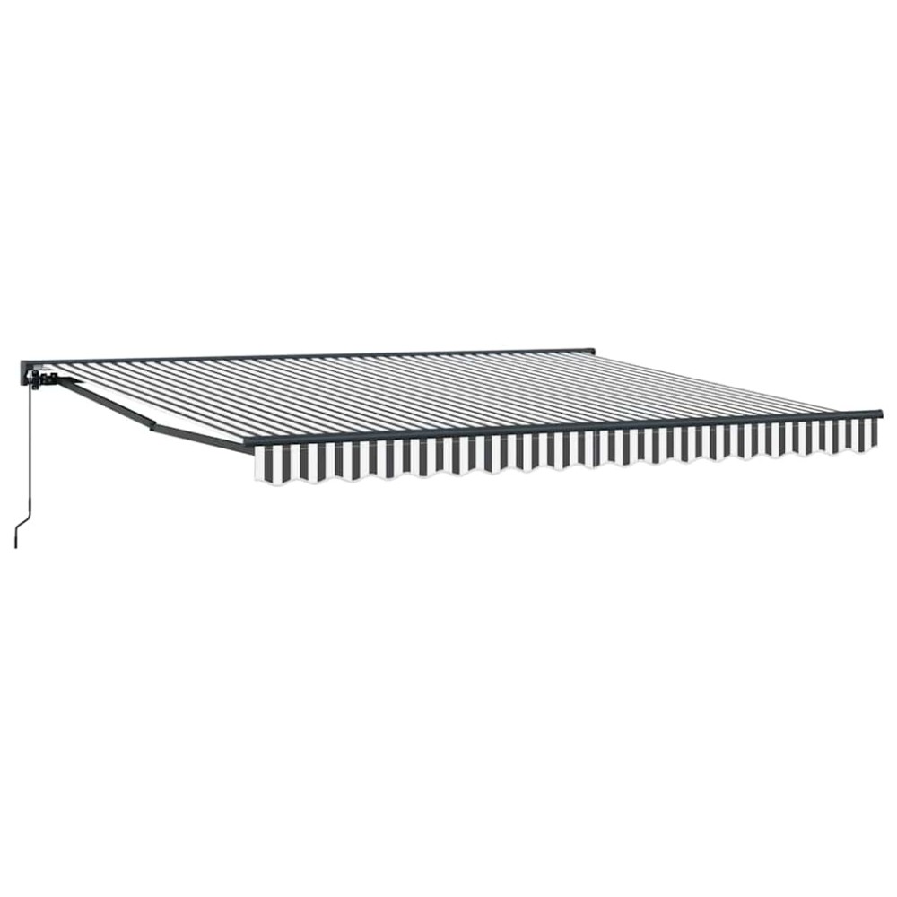 vidaXL Cortina Retractabilă Antracit și Alb 400x300 cm țesătură
