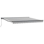 vidaXL Cortina Retractabilă Manual Antracit și Alb 400 × 300 cm
