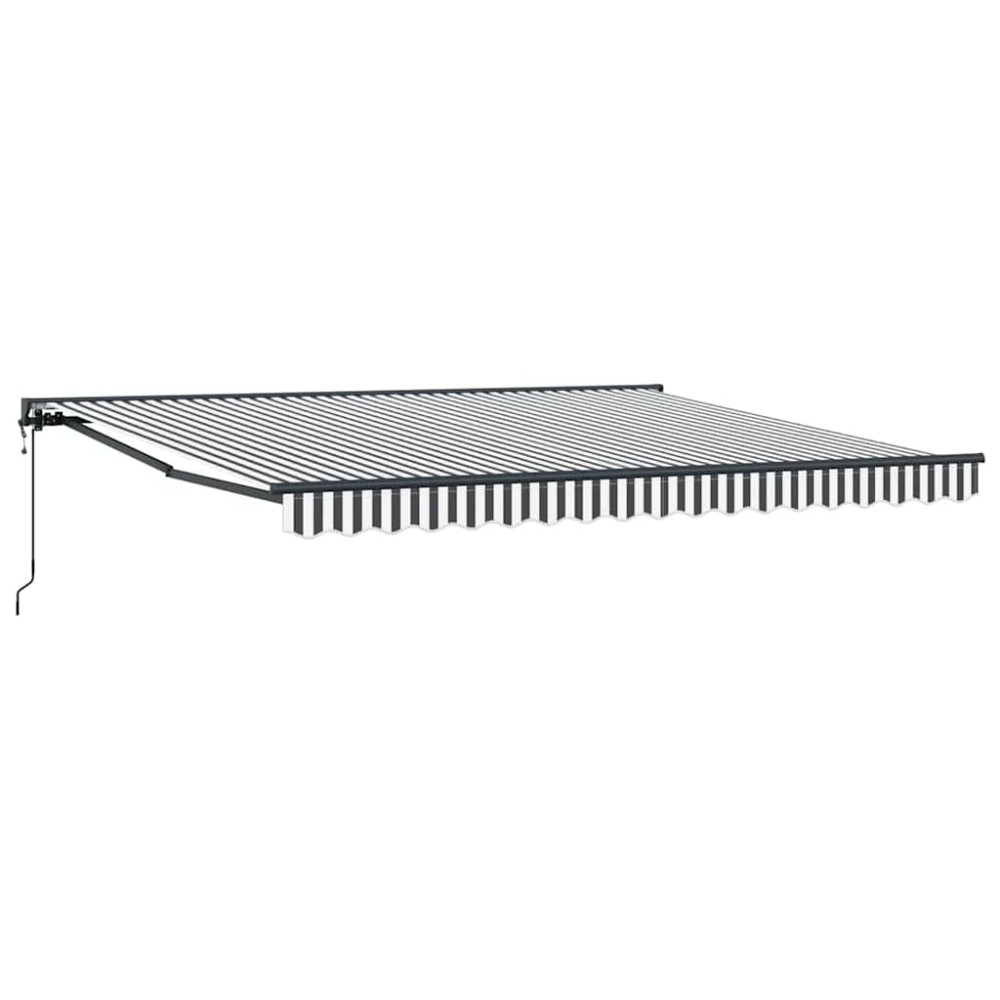 vidaXL Cortina Retractabilă Antracit și Alb 400x300 cm țesătură