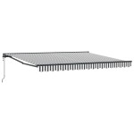 vidaXL Cortina Retractabilă Antracit și Alb 400 × 300 cm