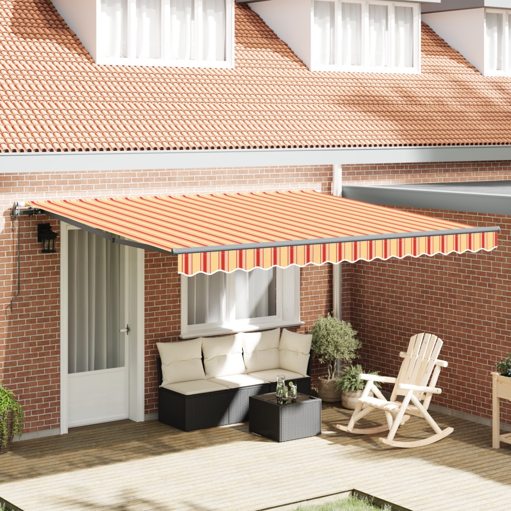 vidaXL Perdea Retractabilă Automată Galbenă și Portocalie 400 x 300 cm