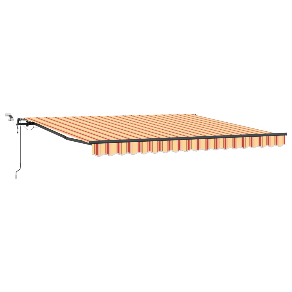 vidaXL Markiză retractabilă automată cu LED galben și portocalie 400x300 cm