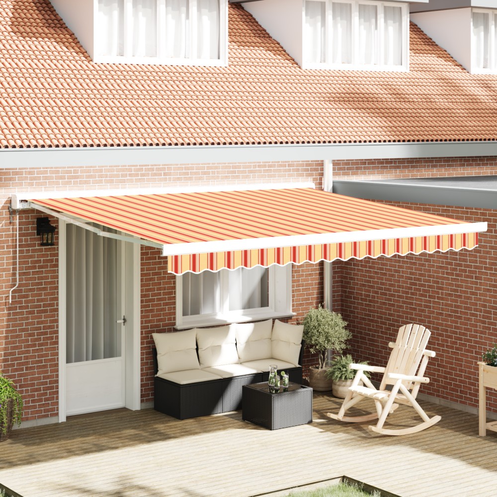 vidaXL Cortina Retractabilă Galben și portocalie 400 × 300 cm