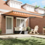 vidaXL Cortina Retractabilă Manual galben și portocaliu 400 × 300 cm vidaXL Cortina Retractabilă Manual galben și portocaliu 400 × 300 cm