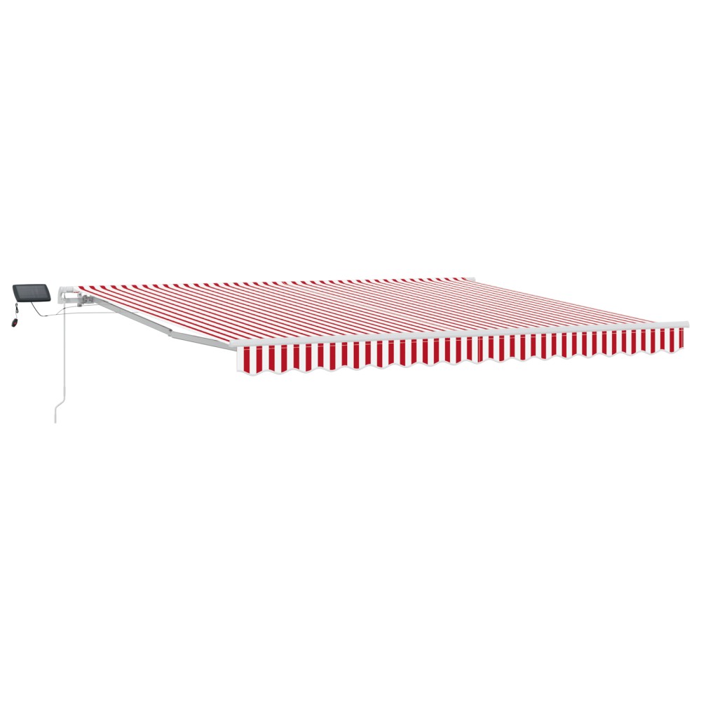 vidaXL Cortina Retractabilă with Manual 400 × 300 cm Roșu și alb