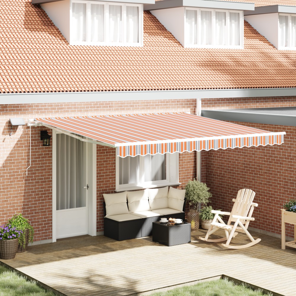 vidaXL Cortina Retractabilă with Manual 400 × 300 cm Multicolour