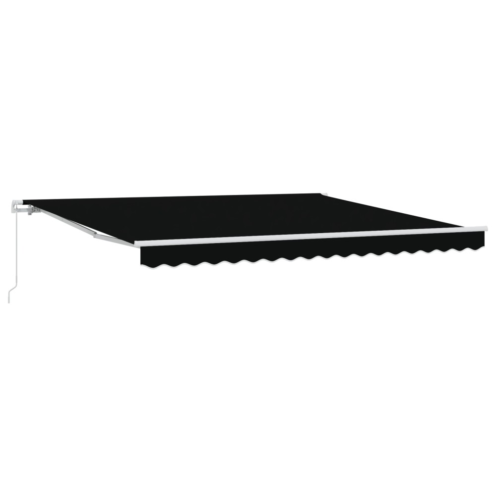 Marchiză manuală retractabilă vidaXL neagră 400x300 cm
