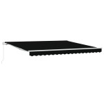 Marchiză manuală retractabilă vidaXL neagră 400x300 cm Marchiză manuală retractabilă vidaXL neagră 400x300 cm