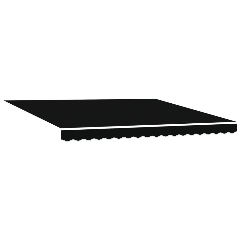 Marchiza Manuală Retractabilă cu LED Neagră 400x300 cm