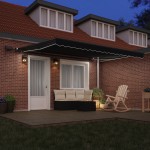 Marchiza Manuală Retractabilă cu LED Neagră 400x300 cm Marchiza Manuală Retractabilă cu LED Neagră 400x300 cm