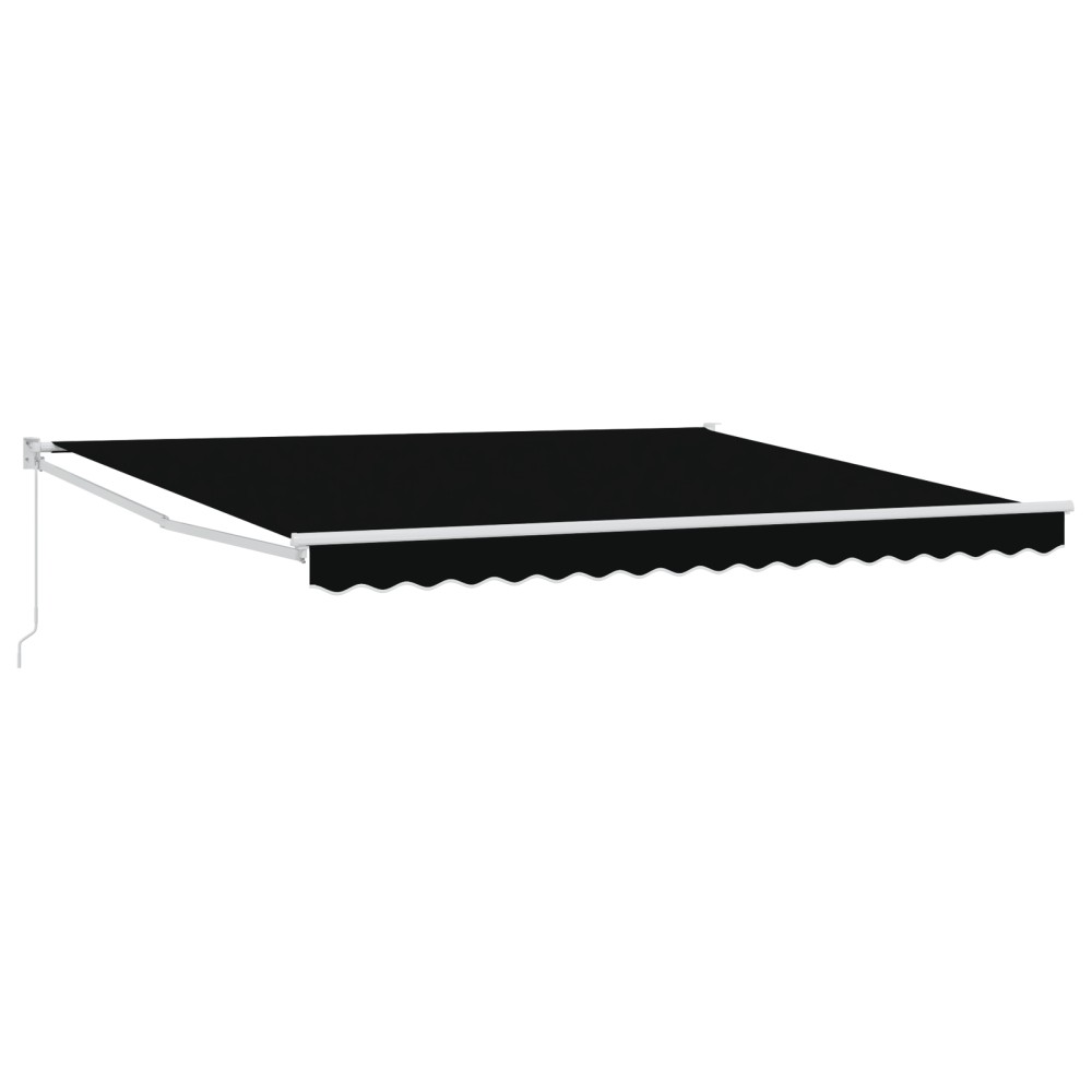 Marchiză retractabilă manuală vidaXL Negru 400x300 cm