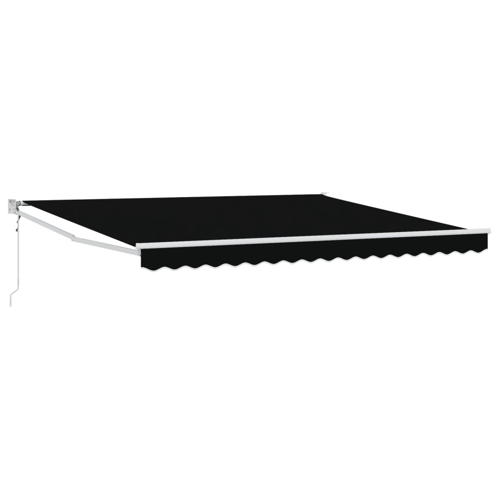 Marchiza retractabilă automată vidaXL Neagră 400x300 cm