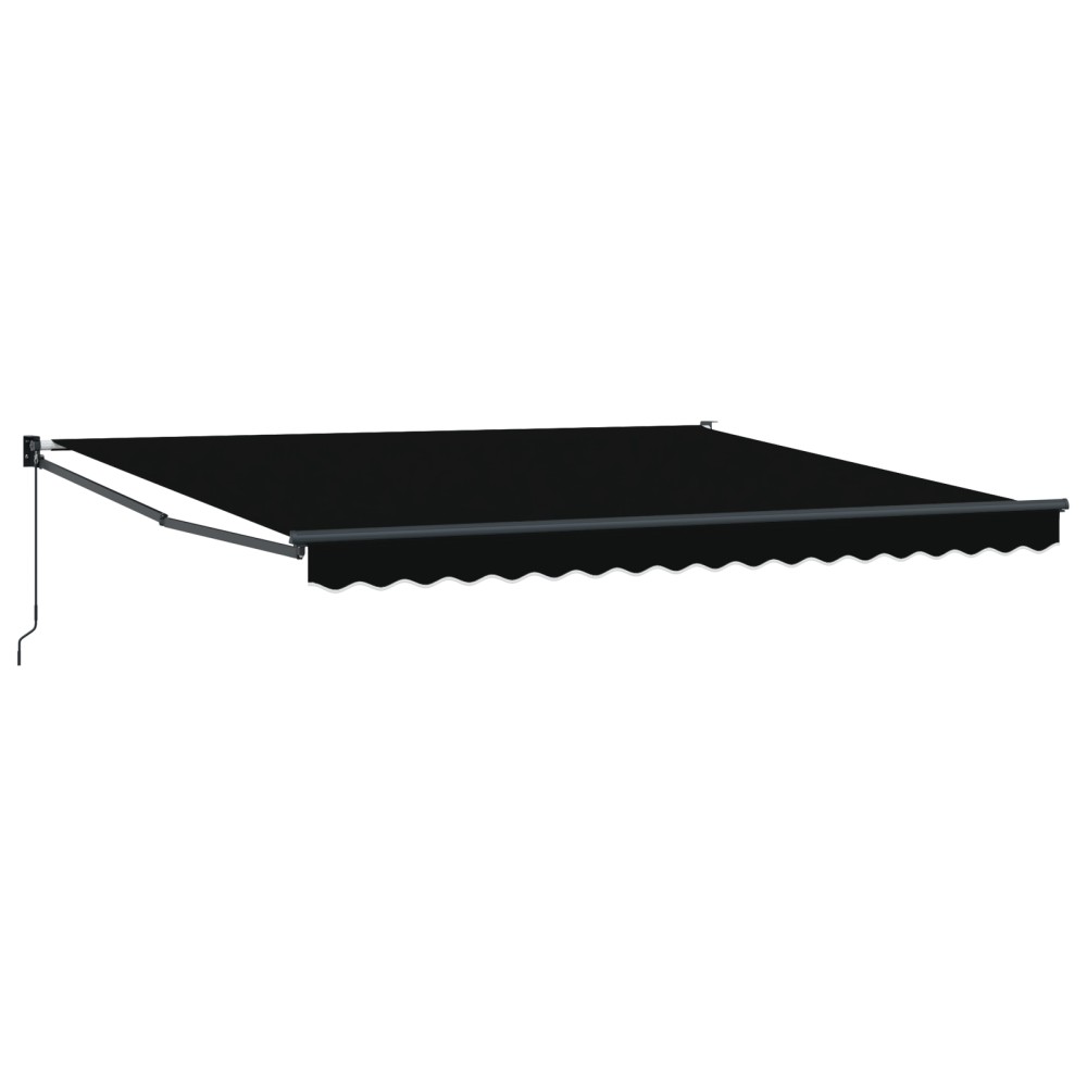 Marchiză retractabilă manuală vidaXL Negru 400x300 cm